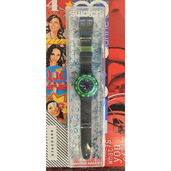 Swatch BLUE MOON SDN100 1991 Scuba Watch New old stock - Picture 2 of 9